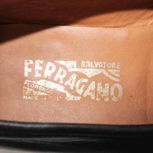 Salvatore Ferragamo ガンチーニ ローファー レザー シューズ 7.5 ブラック