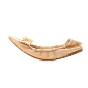 PRADA バレエシューズ ポインテッドトゥ リボン 37 ピンク