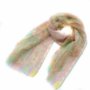 ストール スカーフ ペイズリー柄 シルク イタリア製 マルチカラー