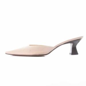 Christian Dior ミュール スクエアトゥ ヒール スエード 38 ピンク