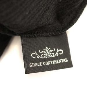 GRACE CONTINENTAL 19SS ブラウス チュニック 長袖 花柄 刺繍 36 ブラック