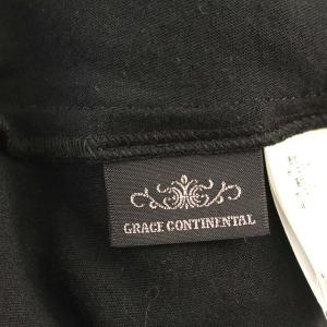 GRACE CONTINENTAL ワンピース 花柄 シースルー 七分袖 ロング 36 ピンク