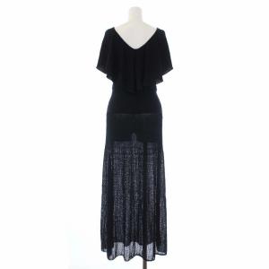 Diagram GRACE CONTINENTAL 19SS ニットワンピース ロング フレンチスリーブ フリル 36 S 黒 ブラック