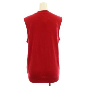 agnes b. ベスト コットン ニット 1 レッド