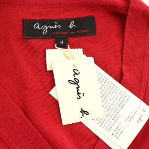 agnes b. ベスト コットン ニット 1 レッド