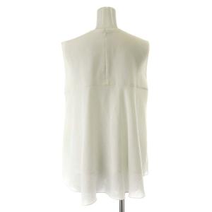 GRACE CONTINENTAL ノースリーブシフォン ブラウス シャツ チェリービーズ ビジュー 38 M 白 ホワイト