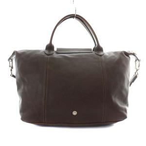 Longchamp ハンドバッグ ショルダーバッグ 2way レザー ブラウン