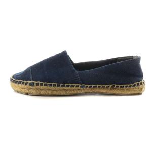 TORY BURCH Denim Logo Espadrille Flat フラットシューズ 6 23.0cm