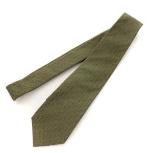 Dior ネクタイ レギュラータイ シルク100% ロゴ イタリア製 フォーマル カーキ