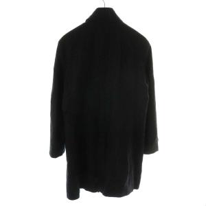 Paul Stuart スタンドカラーコート カシミヤ混 ヘリンボーン ロング丈 L グレー