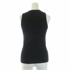 DOLCE&GABBANA タンクトップ リブ ストーン ロゴ ブラック