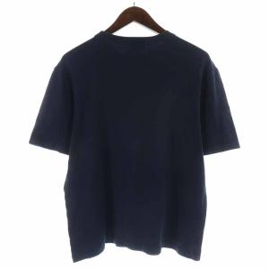 HERMES Tシャツ カットソー コットン 刺繍 半袖 紺 ネイビー