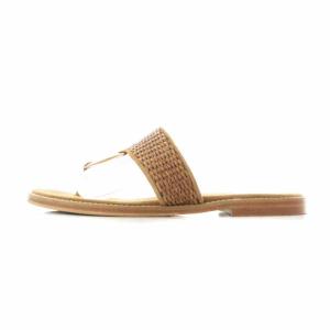 Deuxieme Classe IL SANDALO OF CAPRI 22SS RAFIA トングサンダル フラット 39 24.5?25cm 茶 ブラウン