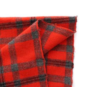 COMME des GARCONS 大判ストール 羽織 ショール チェック フリンジ レッド