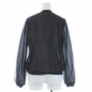 EPOCA カーディガン 薄手 シアー 長袖 40 M 黒 ブラック
