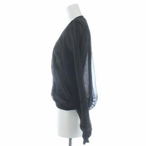 EPOCA カーディガン 薄手 シアー 長袖 40 M 黒 ブラック