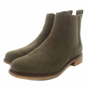 Clarks Clarkdale Arlo サイドゴアブーツ ショートブーツ スエード ローヒール UK5 カーキ