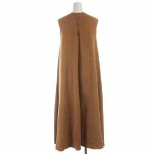 Drawer 14Gミラノ編みノースリーブワンピース ニットワンピース ロング コットン 1 S 茶 ブラウン