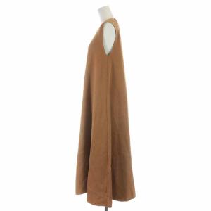 Drawer 14Gミラノ編みノースリーブワンピース ニットワンピース ロング コットン 1 S 茶 ブラウン