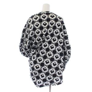 JUNYA WATANABE AD2009 変形 カットソー 総柄 アシンメトリー 半袖 S ブラック ホワイト