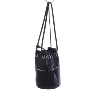 marco masi 23区 ハンドバッグ 巾着バッグ ミニミニ スタッズ レザー ブラック