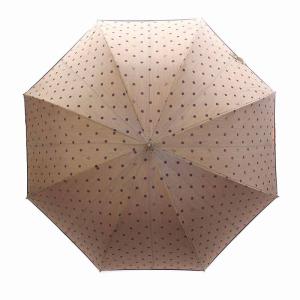 LANVIN ドット傘 雨傘 雨具 カバー付き L 紫 パープル ベージュ