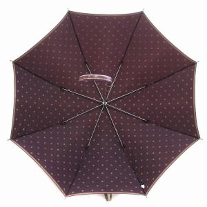LANVIN ドット傘 雨傘 雨具 カバー付き L 紫 パープル ベージュ