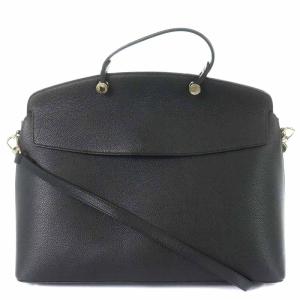 MY PIPER TOP HANDLE ハンドバッグ ショルダーバッグ 2way レザー 黒 ブラック