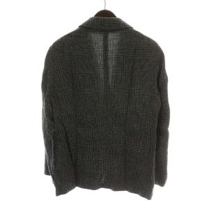 TOMORROWLAND 2点セット テーラードジャケット ベスト チェック柄 ウール 48 XL S グレー 黒 ブラック