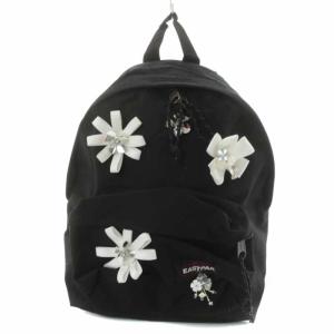×eastpak バックパック Sサイズ リュックサック デイパック 花 ビーズ装飾 ブラック