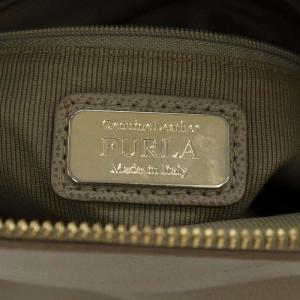 FURLA パイパーM ハンドバッグ レザー グレー
