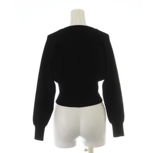 ESTNATION カーディガン ニット ショート丈 長袖 Vネック 38 M 黒 ブラック