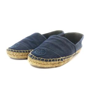 Denim Logo Espadrille Flat デニム ロゴ エスパドリーユ フラットシューズ スリッポン 6 23.0cm