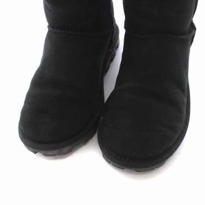 UGG australia ムートンブーツ ロング エッセンシャルトール US6 23cm 黒 ブラック 5845