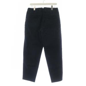 kolor テーパードパンツ レオパード ヒョウ柄 ジップフライ ダークネイビー 黒 ブラック