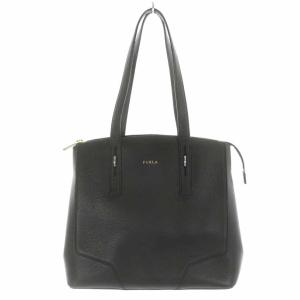 ペルラ PERLA ハンドバッグ トートバッグ レザー 黒 ブラック