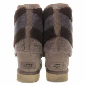 UGG australia タニア TANIA ムートンブーツ ミドル丈 スエード シープスキンファー フラット US5 22cm グレー 1012391