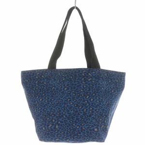 Hervé Chapelier ナイロン舟型ショルダーL ヒョウ柄 カモフラージュ柄 トートバッグ パンサーブルー 925F
