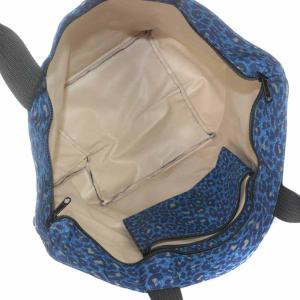 Hervé Chapelier ナイロン舟型ショルダーL ヒョウ柄 カモフラージュ柄 トートバッグ パンサーブルー 925F