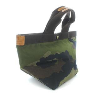 Hervé Chapelier コーデュラ舟型トートM ハンドバッグ トートバッグ 迷彩柄 カモフラ カーキ 707C