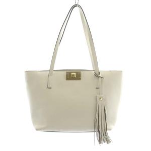 ミミ M MIMI M ハンドバッグ ショルダーバッグ トートバッグ レザー タッセル 白 ホワイト