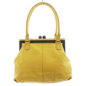 kate spade new york トートバッグ ハンドバッグ がま口 レザー 黄色 イエロー