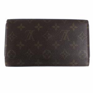 LOUIS VUITTON モノグラム ポルトトレゾール インターナショナル 長財布 三つ折り レザー 茶 ブラウン M61215