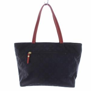 russet トートバッグ ハンドバッグ 総柄 ナイロン レザー 紺 ネイビー 赤 レッド