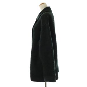 Leilian マニーリア MANIGLIA リバーシブル ステンカラーコート ロング ダブル チェック アルパカ モヘヤ混 ウール混 13