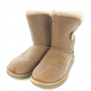 UGG australia ベイリーボタン 2 BAILEY BUTTON 2 ムートンブーツ ミドルブーツ US5 22cm ベージュ 5803