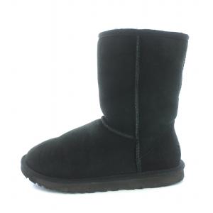 UGG australia クラシックショート 2 CLASSIC SHORT 2 ムートンブーツ ミドルブーツ US6 23cm 黒 ブラック 5825