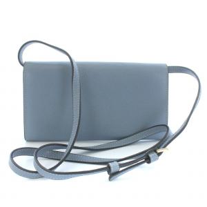 FURLA ショルダーバウォレット ショルダーバッグ ポシェット 長財布 レザー 青 ブルー