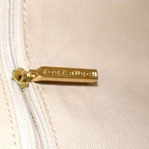 TORY BURCH トートバッグ ハンドバッグ ナイロン エナメル ロゴ カーキ 茶 ブラウン