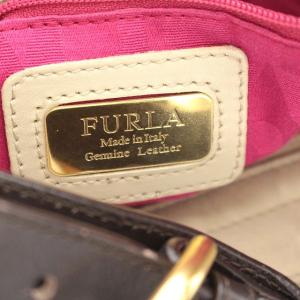 FURLA ワンショルダー バッグ フリル レザー ベージュ